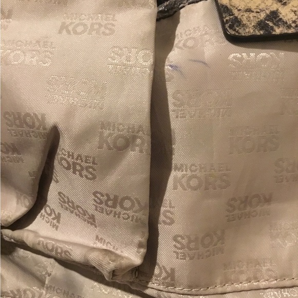 Michael Kors Snakeskin Embossed Leather Hobo Bag - Picture 11 of 16